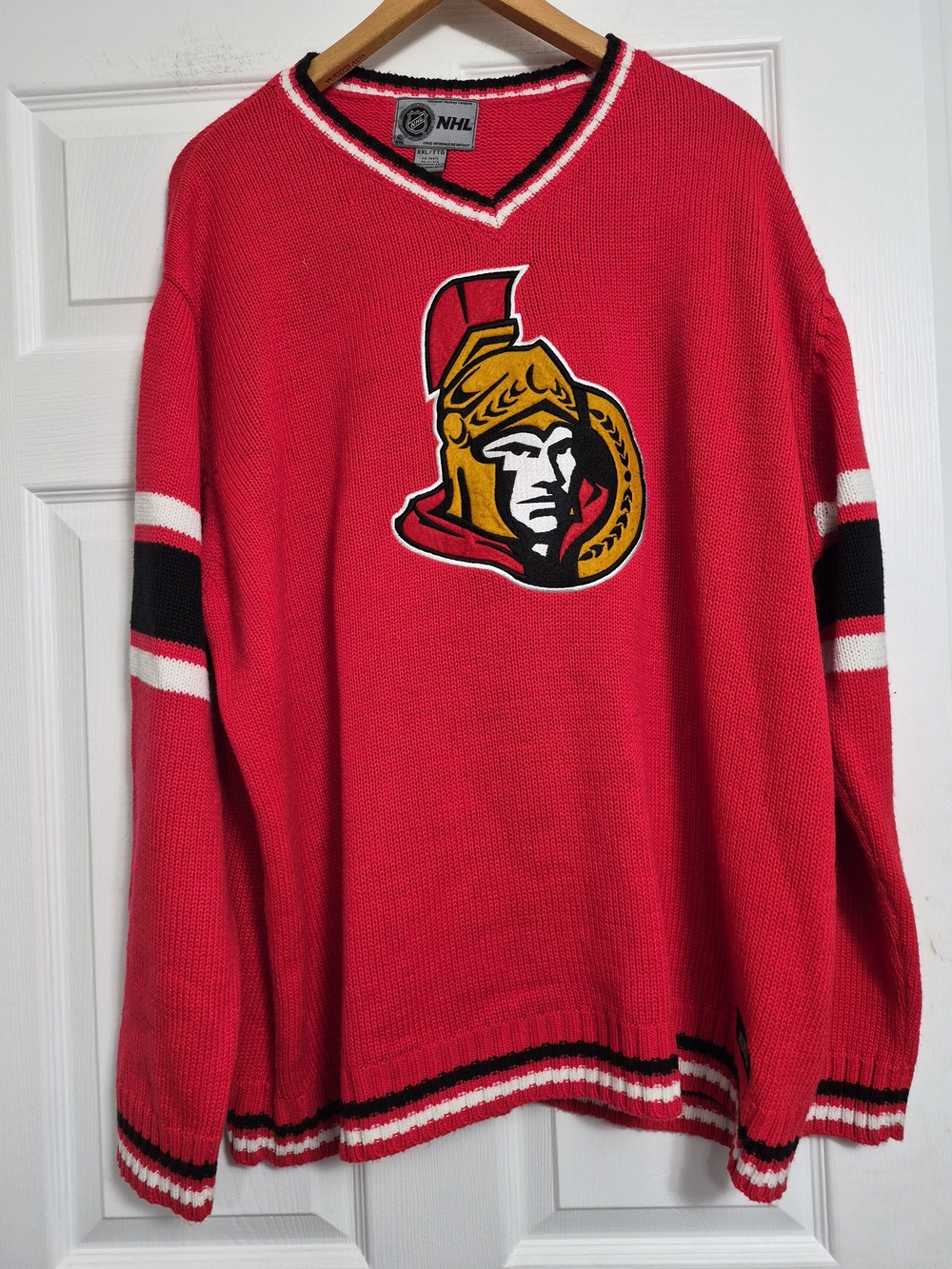 NHL Ottawa Senators Red V-Neck Hockey Sweater